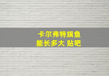 卡尔弗特旗鱼能长多大 贴吧